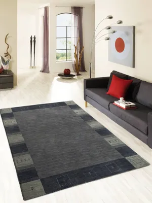 Produktbild von Teppich NONZA BORDÜRE | Farbe: Grau; Größe: 200 x 300 cm | strapazierfähig und leicht zu reinigen | Wohnzimmer | Schlafzimmer