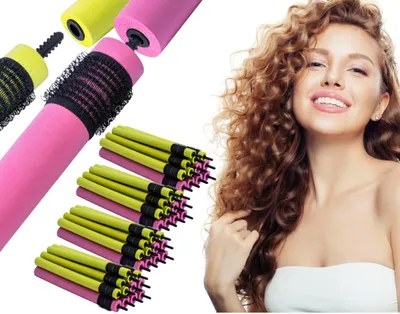 Produktbild von Stahlia Papilotten für Locken über Nacht, 48 Stück: 24 x Ø15mm und 24 x Ø20mm, Lockenwickler ohne Hitze für alle Haartypen