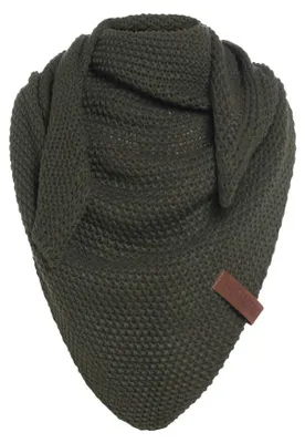 Immagine prodotto di Knit Factory Coco Sciarpa triangolare 140x60 cm, verde a maglia rasata
