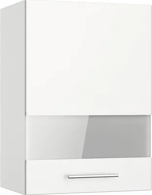 Produktbild von Optifit Hängeschrank mit Glastür Bengt932 BxTxH 50 x 34,9 x 70,4 cm weiß matt zerlegt Anschlag reversibel KFBE OGMH556-8