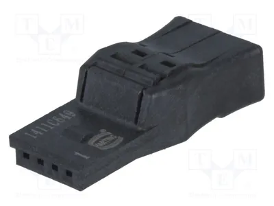 Image de 1 connecteur : bornier plat, connecteur mâle, broche : 4, 1,27 mm. Référence : 14310410301000 P