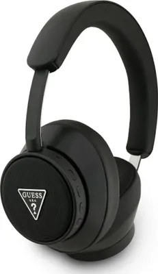 Obrázok produktu pre Guess - Wireless Headphones Saffiano Triangle Logo bezdrôtové slúchadlá (Bluetooth, ENC, on-ear, ) - čierne