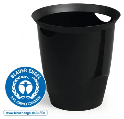 Produktbild von DURABLE Papierkorb TREND 16L rund, 1701710060 schwarz
