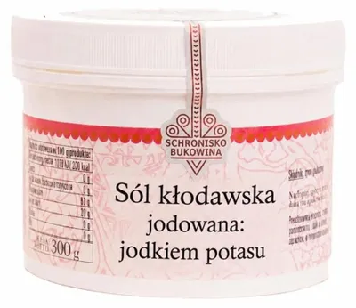 Produktbild von Kłodawska-Salz jodiert mit Kaliumjodid 300g- Schronisko Bukowina