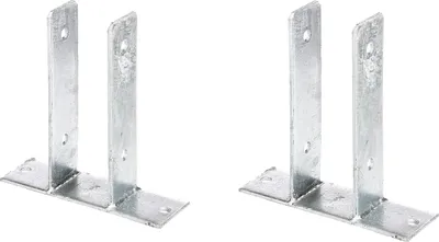 Immagine prodotto di Supporti per pali a U Alberts, da avvitare, per pali in legno da 71 mm, altezza 200 mm, zincati a caldo