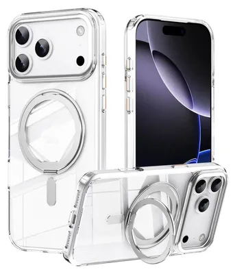 Obrázok produktu pre Pre Apple iPhone 17 Pro – matné puzdro s 360° rámom MagSafe z TPU + PC, strieborné