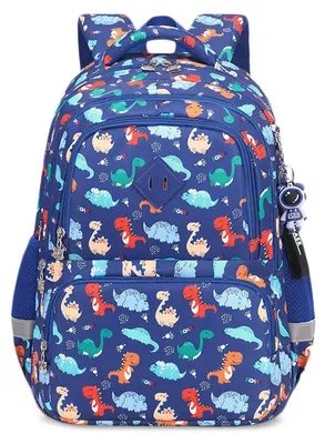 Produktbild von Kinderrucksack Jungen Mädchen Dinosaurier Blau Königsblau 32x14x43cm mit Reflektor