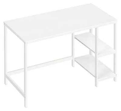 Produktbild von Ahornweißer Schreibtisch – Schreibtisch – Arbeitstisch – Spanplatte und Stahl – 60 x 120 x 76 cm