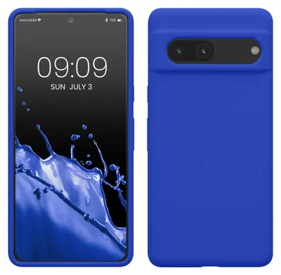 Produktbild von kwmobile Handyhülle für Google Pixel 7 Hülle, für Pixel 7 Case - Hülle Silikon - kabelloses Laden - Baltik Blau