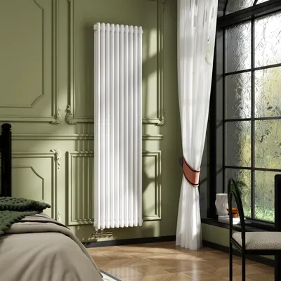 Produktbild von AICA Traditioneller Kohlenstoffstahl Heizkörper mit Seitenanschluss 1800×470mm 3 Säulen 1937W Gusseisen-Stil Weiß