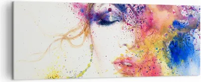 Produktbild von Bild auf Leinwand - Leinwandbild - Frau Abstraktion - 140x50cm - Wand Bild - Wanddeko - Wandbilder - Leinwanddruck - Bilder - Kunstdruck - Wanddekoration - Leinwand bilder - Wandkunst - AB140x50-3849