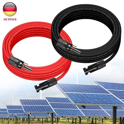 Produktbild von Verlängerungskabel 20M 6mm² rot + schwarz mit MC4 Solarstecker Solar Kabel Verlängerung IP67 für PV Solaranlage