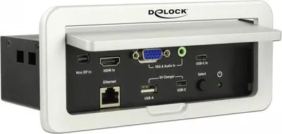 Obrázok produktu pre DeLOCK 87733, Kov, 3840 x 2160 px, 1920 x 1080,3840 x 2160 px, Mini DisplayPort + HDMI, HDMI, Mini DisplayPort, HDMI, VGA