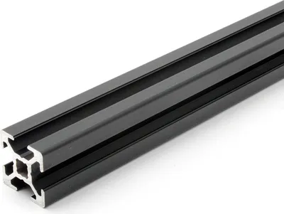 Produktbild von Länge 1720mm - Aluminiumprofil schwarz 20x20L B-Typ Nut 6 (leicht). Aluminium Profil 20x20 Alu Profil 20 x 20 Montage- Systemprofil