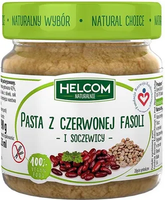 Zdjęcie produktu dla Helcom Pasta z czerwonej fasoli i soczewicy 190g