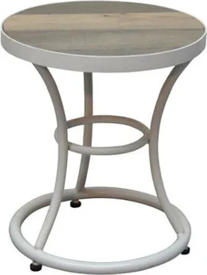 Produktbild von Mango Massiv Holz Metall Hocker Sitzhocker Fußhocker Britney 40cm x 45cm