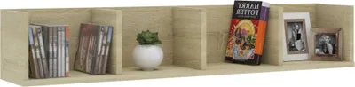 Produktbild von CD-Wandregal Sonoma-Eiche 100x18x18 cm Holzwerkstoff