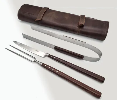 Produktbild von Laguiole En Aubrac BBQ-Set, 3-teiliges Grillbesteck, Wengeholz, SMB99WEI