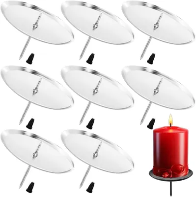 Produktbild von 8 Kerzenständer für Adventskranz, Adventskartenschild, Kerzenhalter für Halloween, Metallkerzenständer für Adventskranz