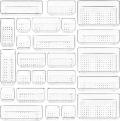 Image de Set de rangement pour tiroir, 25 pièces, 4 tailles
