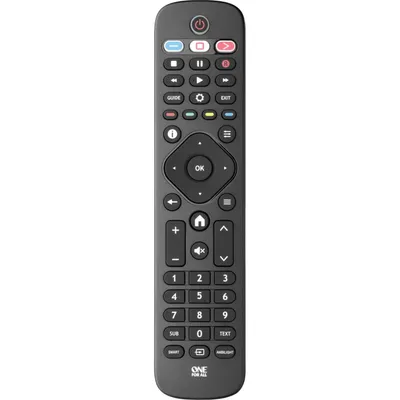 Produktbild von One For All TV Replacement Remotes URC4913, TV, IR Wireless, Drucktasten, Schwarz