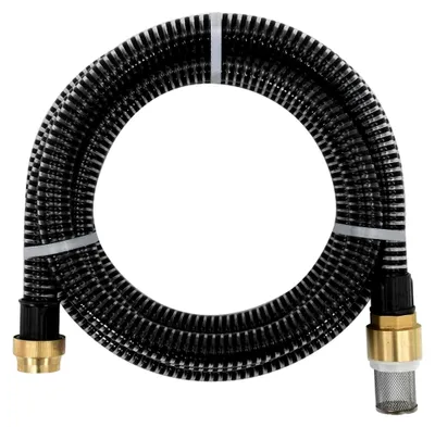Produktbild von Saugschlauch für Gartenpumpen mit Messinganschlüssen, 1,1" Durchmesser, 15 m, Schwarz