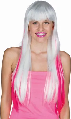 Produktbild von perücke Damen weiß/rosa Einheitsgröße