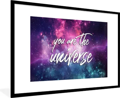 Produktbild von MuchoWow® Gerahmtes Poster Weltraum - Zitat - Sterne - Jungen - Mädchen - Kinder 90x60 cm - Poster mit Schwarzem Bilderrahmen Wandposter Rahmen Foto Bilder - Wanddekoration - Fotos