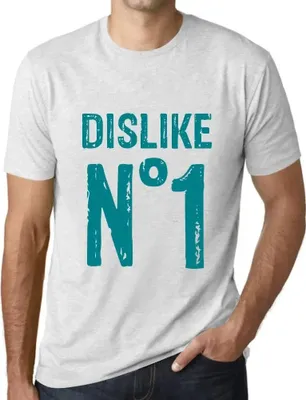 Produktbild von Herren Grafik T-Shirt Abneigung Nr 1 – Dislike No 1 – Öko-Verantwortlich Vintage Jahrgang Kurzarm Lustige Druck Geburtstag Geschenk Mann