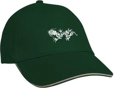 Produktbild von Baseballcap mit Einstickung Tribal Drache 68220 Color - grün