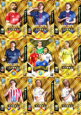 Obrázok produktu pre FIFA 365 2026 RARE TOP MASTER INVINCIBLE GOLDEN BALLER cards – set of 9 cards