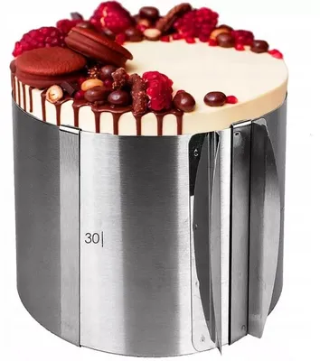 Produktbild von Elitehoff Tortenring Verstellbar Kuchenform Backring 12cm