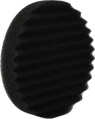 A black foam pad with a wavy texture.