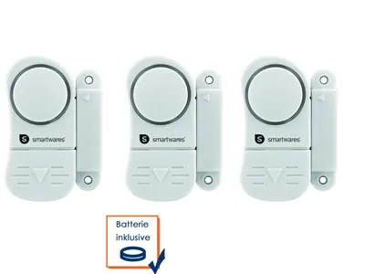 Produktbild von Smartwares 3 x Alarm Fenster Türe Fensteralarm Türalarm Mini Alarmanlage