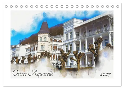 Produktbild von Ostsee Aquarelle (Tischkalender 2027 DIN A5 quer), CALVENDO Monatskalender