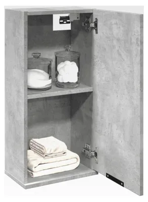 Produktbild von Wandmontierter Badezimmerschrank Betongrau 32x20x67 cm