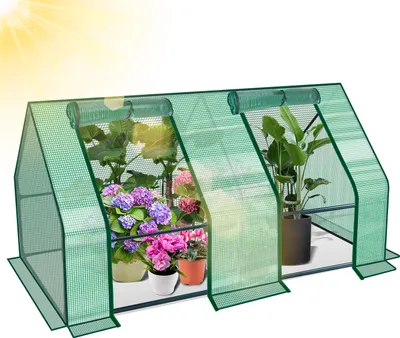 Produktbild von Bettizia Gewächshaus Treibhaus Tomatenhaus Frühbeet 180 x 90 x 90 cm Grün