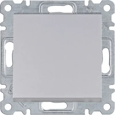 Produktbild von HAGER lumina Tastschalter einpolig silber WL0112