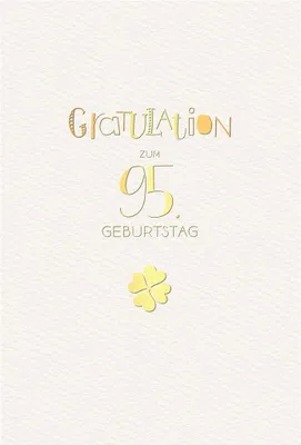 Produktbild von 95. Geburtstag - Glückwunschkarte - Schriftkarte - mit Goldfolie