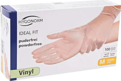 Produktbild von Hygonorm Vinyl-Handschuhe "Ideal Fit" : S Größe: S