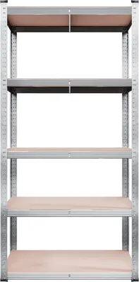 Produktbild von TroniTechnik® Schwerlastregal, Kellerregal, Lagerregal, 40 x 90 x 180 cm, Regal mit Stahlgestell, bis 875 kg, 5 Ablagen