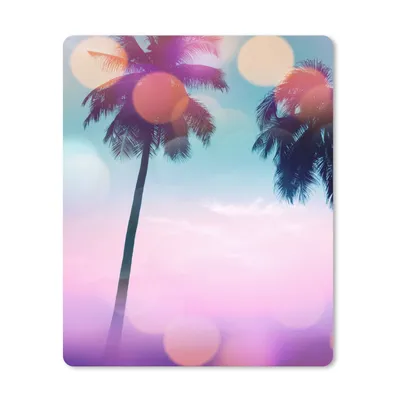 Produktbild von MuchoWow® Mauspad Mousepad Sommer - Palmen - Himmel - Rosa 30x40 cm - Mousepads - Maus Mat - Pad - Mausunterlage - Mausmatten