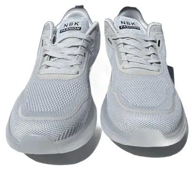 Produktbild von Herren Sneaker Sportschuhe Turnschuhe NBK Laufschuhe Dämpfung Mesh - Hellgrau, Gr. 42