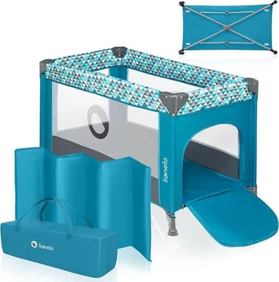 Productafbeelding van Opvouwbaar Reisbedje en Babybox voor Kinderen tot 3 Jaar met Veiligheidsysteem