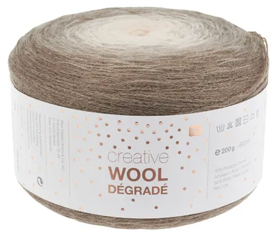Wolle mit Farbverlauf, 200 g, 800 m, Braunton