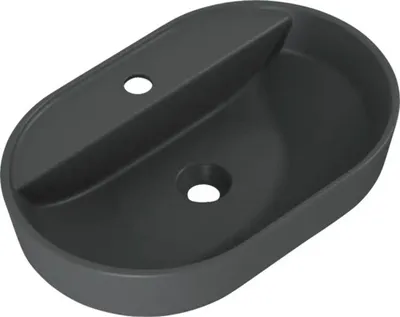 Produktbild von Jungborn Aufsatzwaschbecken NONUS DECEM 612 x 412 mm anthrazit matt