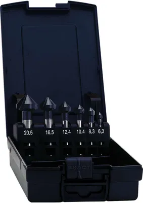 Produktbild von EXACT Kegelsenker-Set, DIN335C HSS 90° 6,3-20,5 mm TIAIN 51157