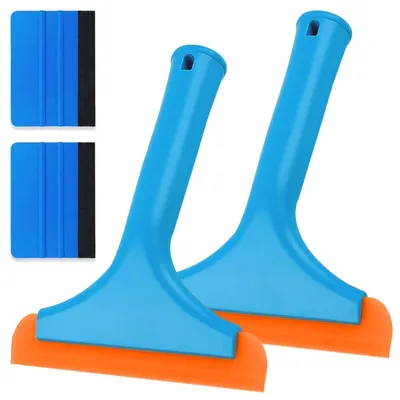 Immagine prodotto di Set di 2 tergivetro per doccia, in silicone, con 2 raschietti in feltro, per finestre e pellicole