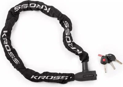 Obrázek produktu pro Kross KZL 500 – odolný řetězový zámek na kolo z tvrzené oceli, vysoká úroveň zabezpečení, délka 85 cm