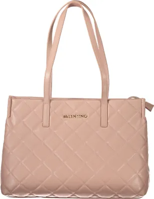 Produktbild von Rosa Damenschultertasche mit Laptopfach und kontrastierenden Details